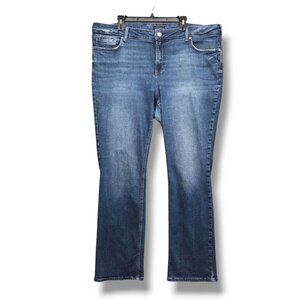 Silver Elyse Slim Boot Jeans Womens 20W High Rise RIP TEAR